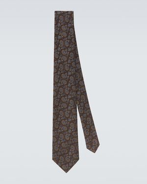 Charvet Corbata De Jacquard De Seda Con Paisley - Gris
