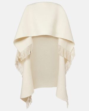 TOTEME Poncho Aus Einem Wollgemisch - Weiß