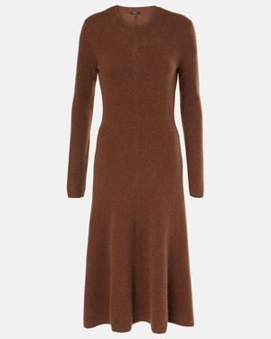 JOSEPH Cashmere-Blend Midi Dress - Brown