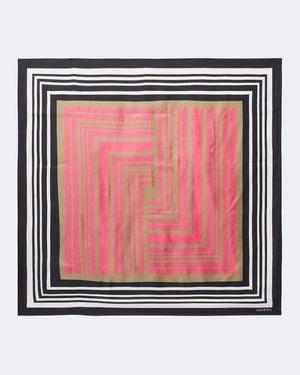JOSEPH Zenza Printed Silk Twill Scarf - Red