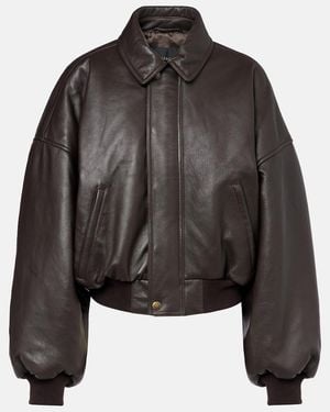 Balenciaga Round Taxi Leather Jacket - Black
