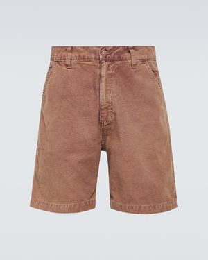 NOTSONORMAL Cotton Canvas Shorts - Brown