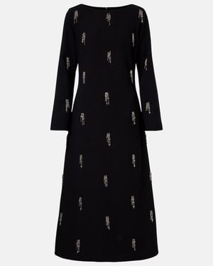 Jonathan Simkhai Coretta Embellished Crepe Midi Dress - Black
