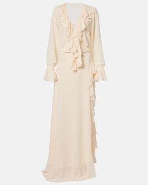 Bananhot Bellen Ruffled Maxi Dress - Natural