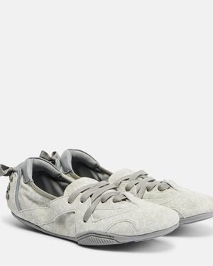 Acne Studios Suede Ballet Flats - White