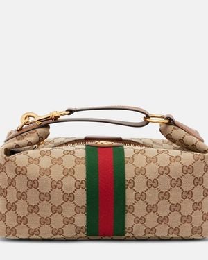 Gucci Tote Bag Vanity Gg Medium Aus Canvas - Braun