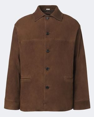 A.PRESSE Leather Jacket - Brown