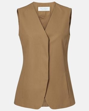 Max Mara Cotton Twill Vest - Brown