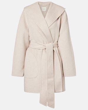 Varley Edgemere Wool-Blend Wrap Jacket - Natural