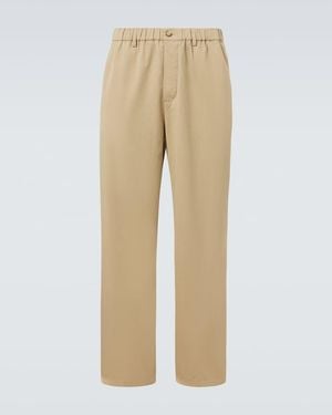 FRAME Cotton Straight Pants - Natural