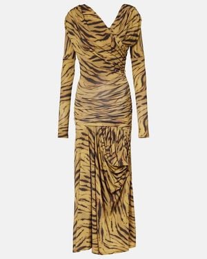 beige satin long dress La Femme Satin Long Dress 33421 main image 1