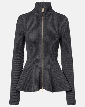 Alaïa Cardigan Aus Wolle Und Kaschmir - Schwarz