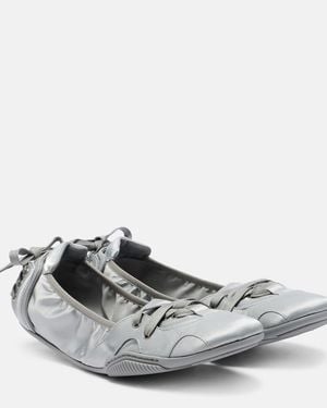 Acne Studios Bilaria Satin Sneakers - Gray