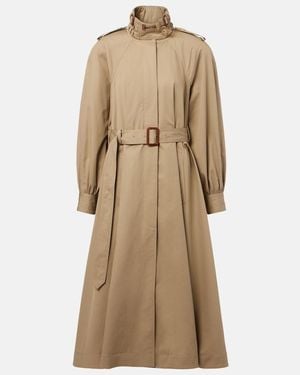 Chloé Cotton Gabardine Trench Coat - Natural