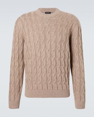 ZEGNA Pullover Aus Leinen, Kaschmir Und Seide - Pink