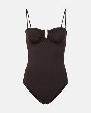 Nili Lotan Gathered Swimsuit - Black