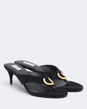Alaïa Zehensandalen Infra Aus Veloursleder - Schwarz