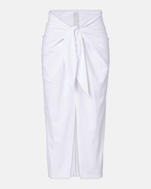 Karla Colletto Gathered Beach Cover-Up - White