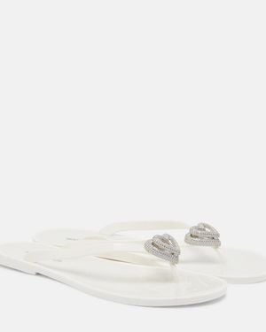 Mach & Mach Sandalen Riviera Mit Kristallen - Weiß
