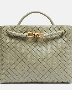 Bottega Veneta Tote Bag Andiamo Medium Aus Leder - Mettallic