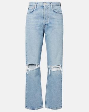 Agolde '90S Mid-Rise Straight Jeans - Blue