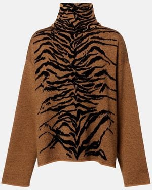 Alaïa Pullover Aus Jacquard - Braun