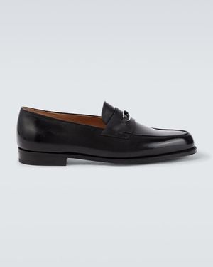 John Lobb Lopez Leather Loafers - Black