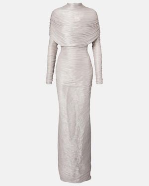 Marmar Halim Ruched Gown - Gray