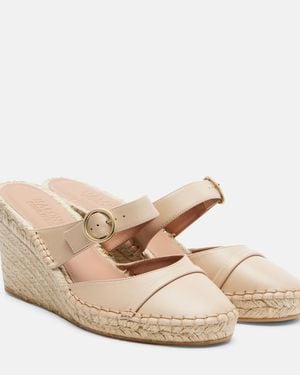 Malone Souliers Espadrille-Wedges Farah Aus Leder - Natur