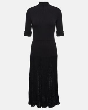 Dorothee Schumacher Plisse Knit Midi Dress - Black