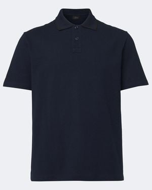 Brioni Poloshirt Aus Baumwoll-Pique - Blau