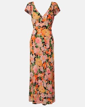 RIXO London Abito Midi Cathy - Metallizzato