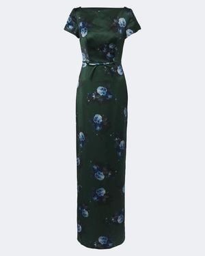 Erdem Robe Aus Duchesse-Satin - Grün