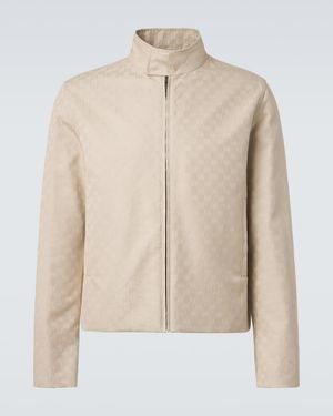 Gucci Gg Canvas Cotton Jacket - Natural