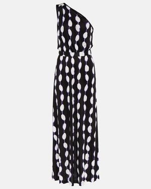 Diane von Furstenberg Asymmetric Kiera Maxi Dress - Black