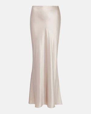 The Sei Silk Satin Maxi Skirt - Natural
