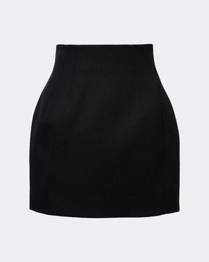 Mugler Minirock Aus Wolle - Schwarz