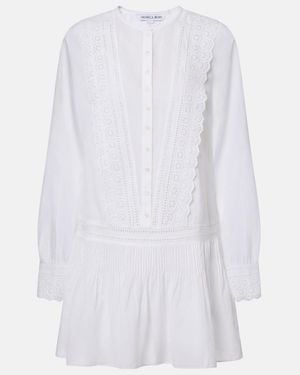 Veronica Beard Marguerite Cotton-Blend Voile Minidress - White