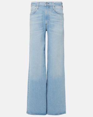 Citizens of Humanity Loli Mid-Rise Wide-Leg Jeans - Blue