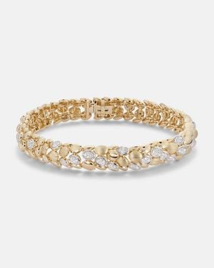 Rainbow K Blossom Small 14Kt Bracelet With Diamonds - Metallic