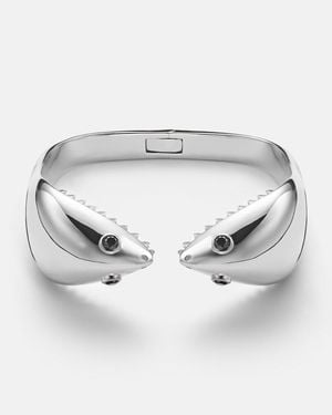 Yvonne Léon Requin 9Kt Bangle With Diamonds - Metallic