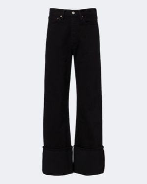 Agolde Straight Jeans Big Cuff - Schwarz