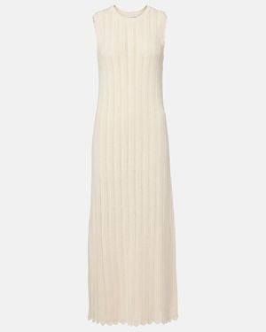 Altuzarra Sissi Open-Knit Cotton Midi Dress - White
