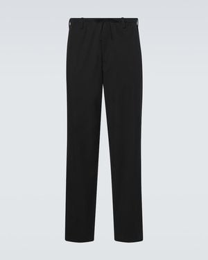 Dries Van Noten Cotton Straight Trousers - Black