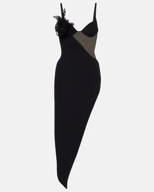 David Koma Midikleid - Schwarz