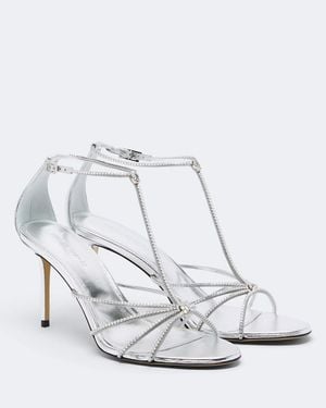 Mach & Mach Verzierte Sandalen Daisy Aus Leder - Weiß