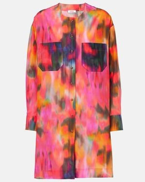 Eres Galaxie Cotton And Silk Shirt Dress - Pink