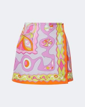 PUCCI Wickelrock Angoli Aus Twill - Pink