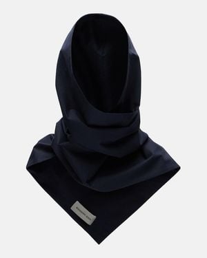 Nour Hammour Cotton-Blend Canvas Hood - Black