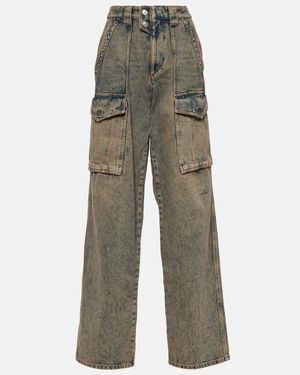 Isabel Marant Heilani High-Rise Cargo Jeans - Blue